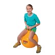 A kindergarten girl bouncing on the Gymnic Junior Hop 45 Spring Ball 