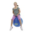 A school age girl bouncing on the Gymnic Giant Hop 66 Spring Ball 