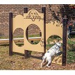 A Dog Playing in the Triple Hound Hoop 